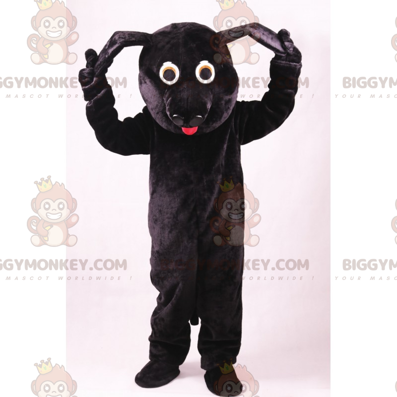 Husdjur BIGGYMONKEY™ maskotdräkt - svart hund - BiggyMonkey Husdjur BIGGYMONKEY™ maskotdräkt - svart hund - BiggyMonkey