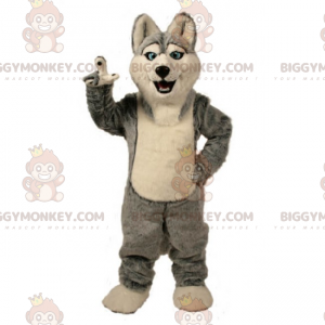 BIGGYMONKEY™ Isflagedyrs maskotkostume - Husky - Biggymonkey.com