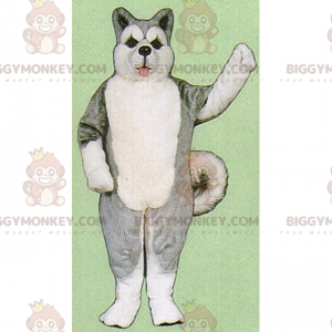 BIGGYMONKEY™ Mascottekostuum met ijsschotsdieren - grijze husky