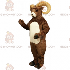 BIGGYMONKEY™ Farm Animal Mascot Costume - Ram Big Horns -