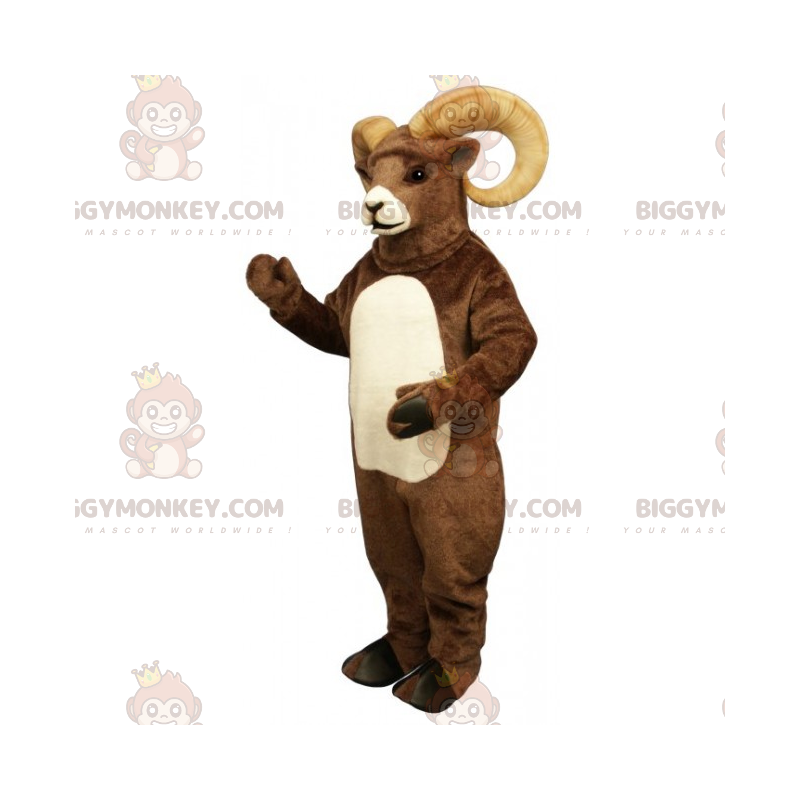 BIGGYMONKEY™ Farm Animal Mascot Costume - Ram Big Horns -