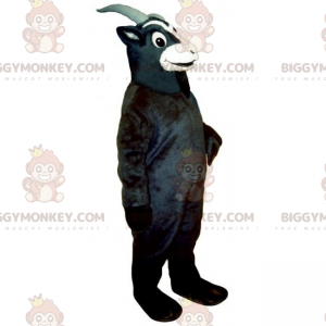 BIGGYMONKEY™ Bauernhoftier-Maskottchen-Kostüm – schwarze Ziege