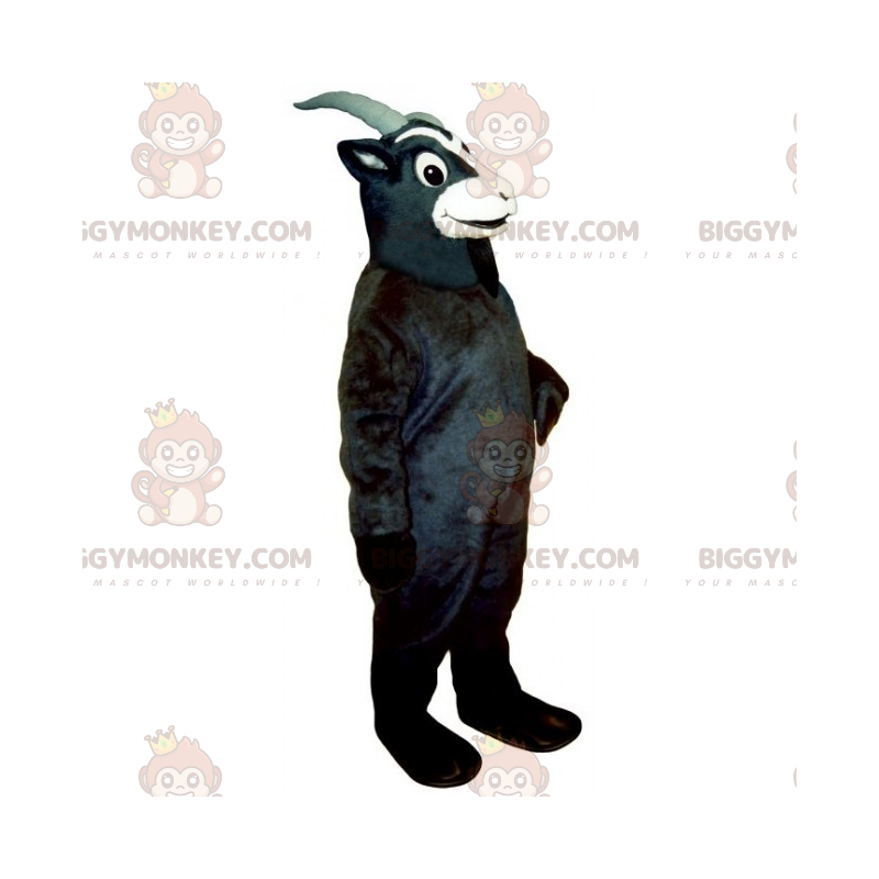 BIGGYMONKEY™ mascottekostuum voor boerderijdieren - zwarte geit BIGGYMONKEY™ mascottekostuum voor boerderijdieren - zwarte geit