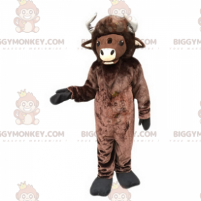 BIGGYMONKEY™ Farm Animal -maskottiasu - Buffalo - Lehmän maskotit - BIGGYMONKEY_014753 - BiggyMonkey.com