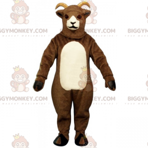 BIGGYMONKEY™ Farm Animal Mascot -asu - kaksivärinen vuohi -