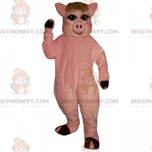 BIGGYMONKEY™ Farm Animal Mascot Costume - Round Nosed Pig -