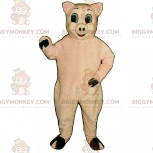 BIGGYMONKEY™ Bauernhoftier-Maskottchen-Kostüm – Rosa Schwein -