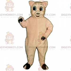 BIGGYMONKEY™ Farm Animal Mascot Costume - Pink Pig -