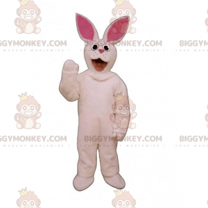 BIGGYMONKEY™ Maskotdräkt för bondgårdsdjur - vit kanin -