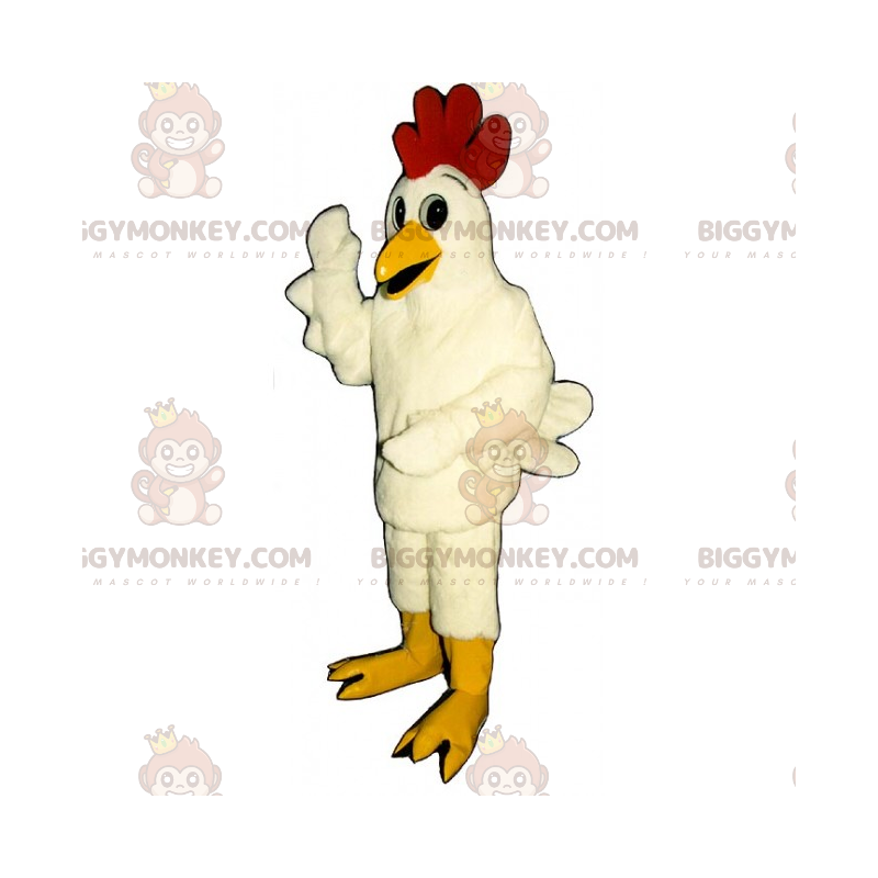 BIGGYMONKEY™ Farm Animal Mascot Kostuum - Witte Hen - BIGGYMONKEY™ Farm Animal Mascot Kostuum - Witte Hen -