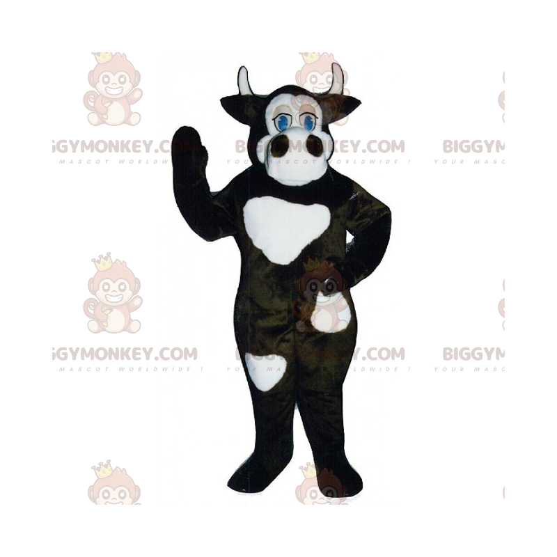 Traje de mascote de animal de fazenda BIGGYMONKEY™ - Vaca com Traje de mascote de animal de fazenda BIGGYMONKEY™ - Vaca com
