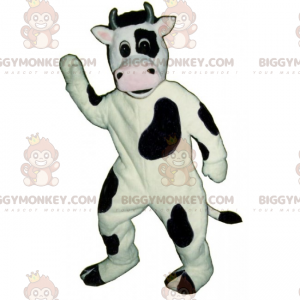 BIGGYMONKEY™ Farm Animal Mascot Costume - Cow with cute pink