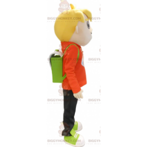 Κοστούμι μασκότ Little Blonde School Boy BIGGYMONKEY™ -