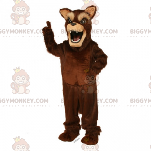 BIGGYMONKEY™ Skovdyrs maskotkostume - brun ulv - Biggymonkey.com