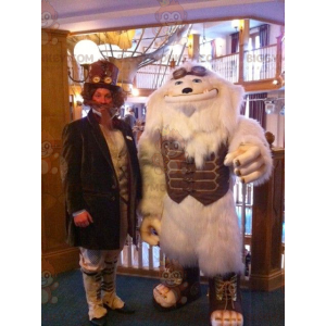 Costume de mascotte BIGGYMONKEY™ de yéti blanc de monstre blanc