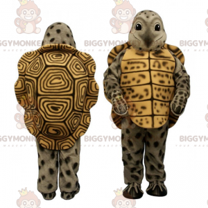 BIGGYMONKEY™ Skovdyrs maskotkostume - grøn og brun skildpadde -
