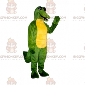 BIGGYMONKEY™ Jungle Animals Maskotdräkt - Grön & Gul krokodil - Krokodilmaskot - BIGGYMONKEY_014813 - BiggyMonkey.com