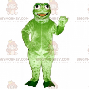 Kostým s maskotem BIGGYMONKEY™ Jungle Animals – šílená zelená žába - Žabí maskoti - BIGGYMONKEY_014814 - BiggyMonkey.com