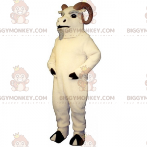 BIGGYMONKEY™ Bergtier-Maskottchen-Kostüm – Widder mit großen