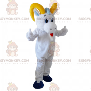 Traje de mascote BIGGYMONKEY™ Cegonha com bico laranja –