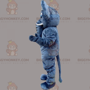 BIGGYMONKEY™ Savanna Animals Maskotdräkt - Elephanta med betar - Elefantmaskoter - BIGGYMONKEY_014833 - BiggyMonkey.com