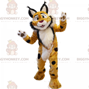 BIGGYMONKEY™ Savannentier-Maskottchen-Kostüm – Gefleckter Luchs