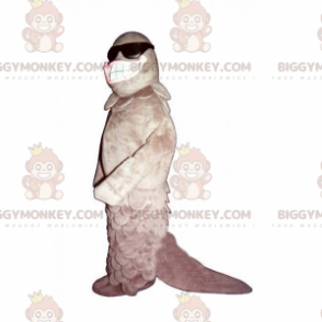  BIGGYMONKEY™ Costume da mascotte animale marino - Pesce con occhiali scuri - Mascotte di pesce - BiggyMonkey.com