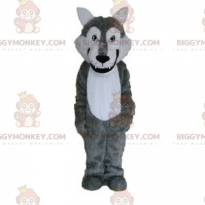 BIGGYMONKEY™ maskotkostume til vilde dyr - Smilende ulv -