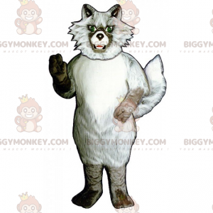BIGGYMONKEY™ Bergwildtier-Maskottchen-Kostüm – Wolf -