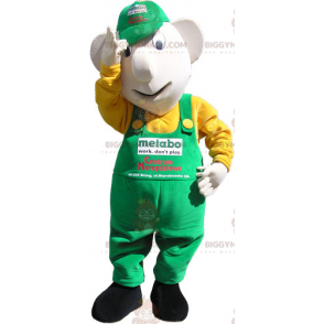 BIGGYMONKEY™ Schneemann-Maskottchen-Kostüm mit Mütze und