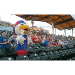 BIGGYMONKEY™ Mascot Costume of Seagull Bird in Blue and Red