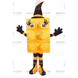 Lego Brick BIGGYMONKEY™ Mascot Costume - Yellow Witch –