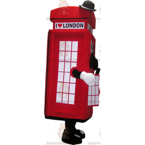 BIGGYMONKEY™ English Phone Booth Mascot Costume -