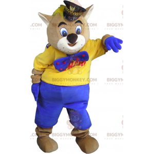 Στολή μασκότ γάτας BIGGYMONKEY™ με κέπι και παπιγιόν -