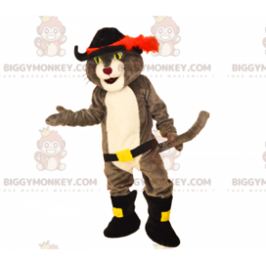 Στολή μασκότ με μπότες γάτας BIGGYMONKEY™ με σπαθί -