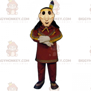 BIGGYMONKEY™ maskotdräkt för indianska stamhövding -