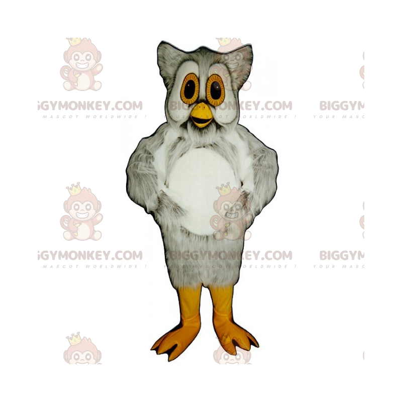 Costume de mascotte BIGGYMONKEY™ chouette aux yeux jaunes - Costume de mascotte BIGGYMONKEY™ chouette aux yeux jaunes -