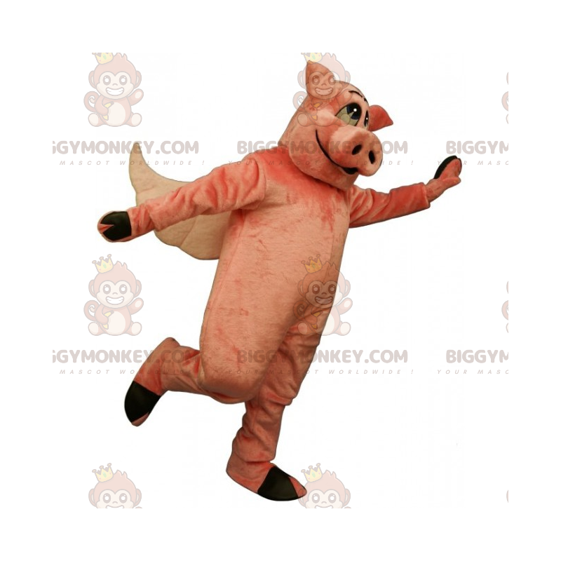 BIGGYMONKEY™ Costume da mascotte di maiale con le ali - BIGGYMONKEY™ Costume da mascotte di maiale con le ali -