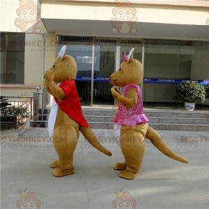 Costume de mascotte BIGGYMONKEY™ couple de kangourou -