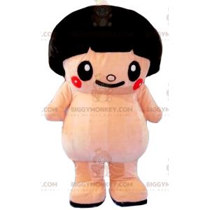 BIGGYMONKEY™ Big Pink Sumo-Maskottchen-Kostüm mit Schalenschliff
