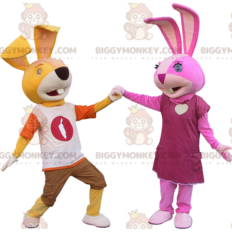 BIGGYMONKEY™ Bunny Couple Mascot Costume – Biggymonkey.com BIGGYMONKEY™ Bunny Couple Mascot Costume – Biggymonkey.com
