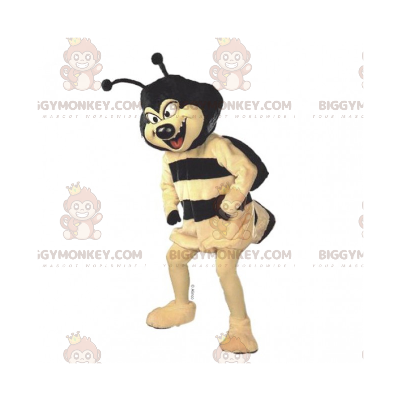 Disfraz de mascota de abeja de cabeza negra BIGGYMONKEY™ - Disfraz de mascota de abeja de cabeza negra BIGGYMONKEY™ -