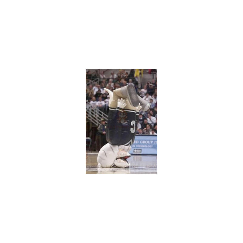 Costume de mascotte BIGGYMONKEY™ de chien de tigre blanc et Costume de mascotte BIGGYMONKEY™ de chien de tigre blanc et