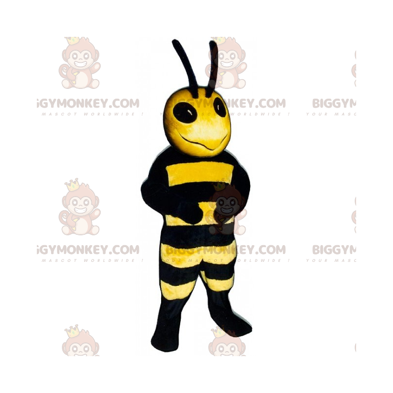 Costume de mascotte BIGGYMONKEY™ d'abeille aux longues antennes Costume de mascotte BIGGYMONKEY™ d'abeille aux longues antennes