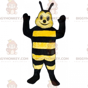 BIGGYMONKEY™ Biene mit kleinen Antennen-Maskottchen-Kostüm -