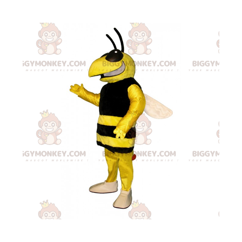 Bee BIGGYMONKEY™ mascottekostuum met grote glimlach -