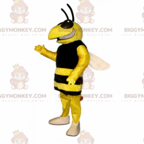 Bee BIGGYMONKEY™ maskotdräkt med stort leende - BiggyMonkey