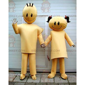 2 BIGGYMONKEY™s Golden Boy and Girl Couple Mascot -