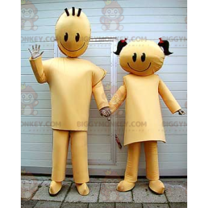 2 Maskot zlatého chlapce a dívky BIGGYMONKEY™ – Biggymonkey.com