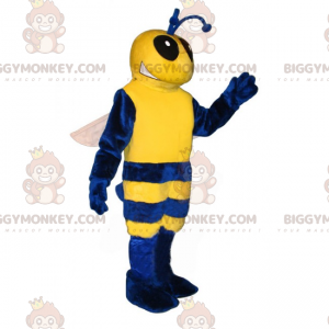 Costume de mascotte BIGGYMONKEY™ d'abeille bleu et jaune -